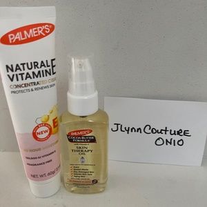 2PC Palmer's Natural Vitamin E Concentrated Cream 2.1oz & Palmer OIL THERAPY 2oz